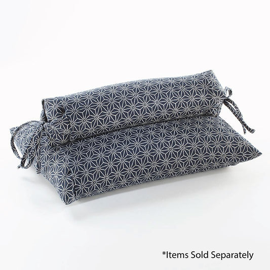 J-Life Asa No Ha Navy #1 Buckwheat Hull Pillow