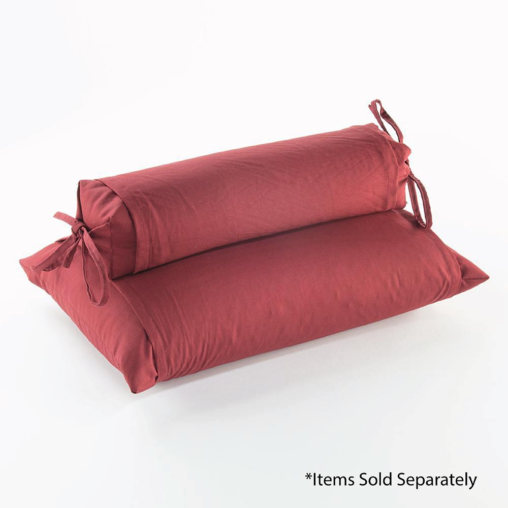 J-Life Burgundy Buckwheat Hull Pillow