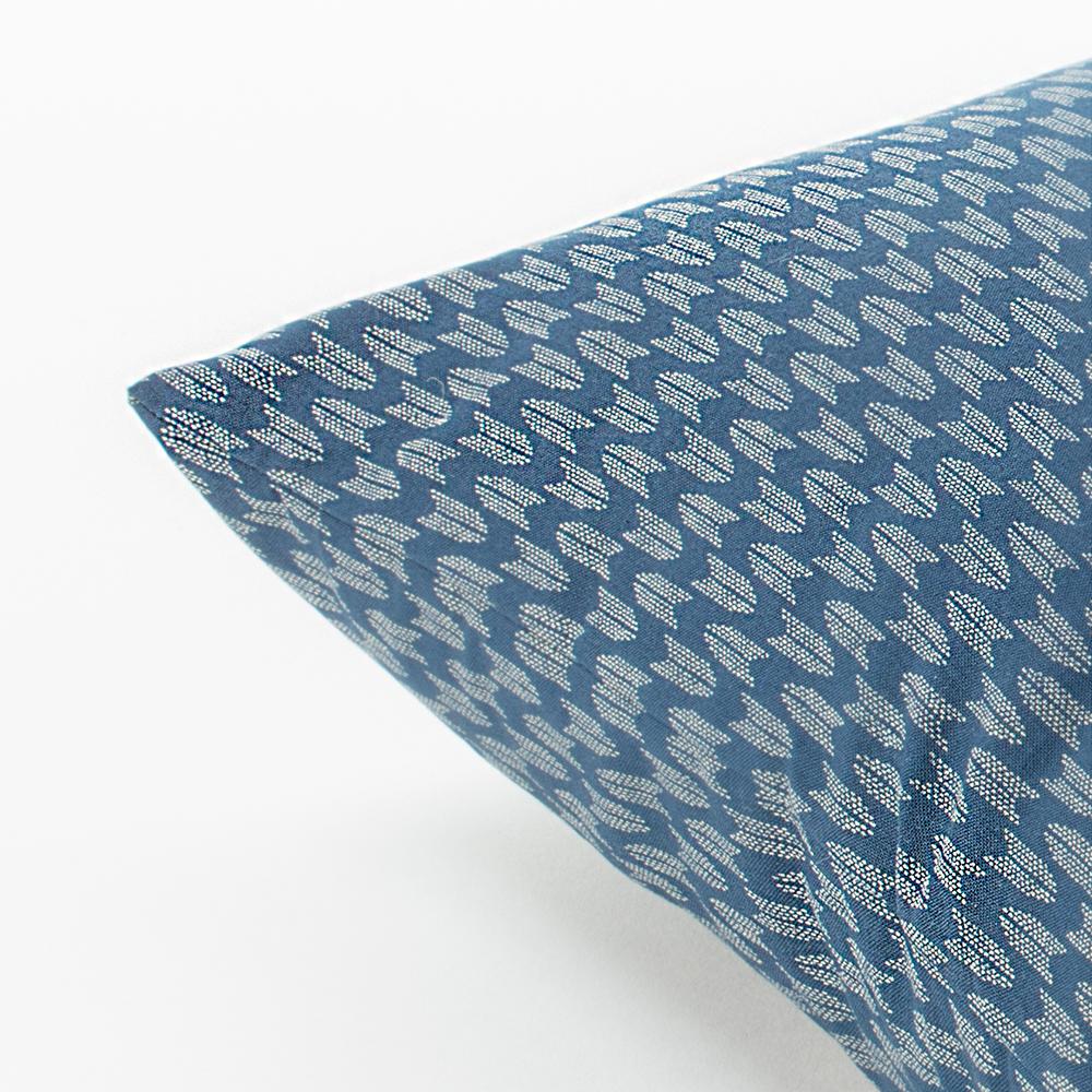 Ya Gasuri Light Blue Zabuton Floor Pillow_Pillows & Shams