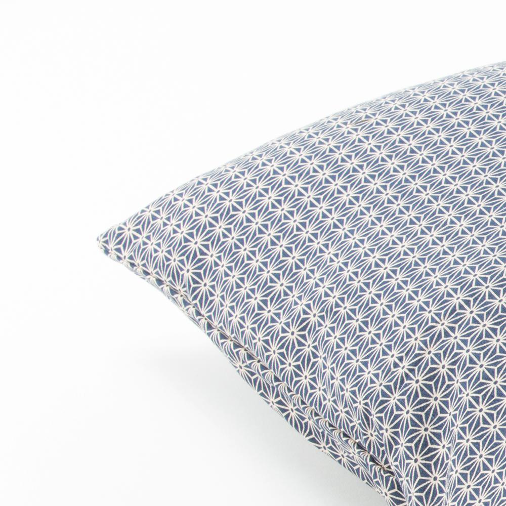 J-Life Asa No Ha Navy #2 Zabuton Floor Pillow_Pillows & Shams