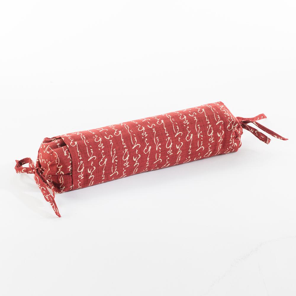 J-Life Kanji Red Buckwheat Hull Pillow_Pillows & Shams_Buckwheat Hull Pillow