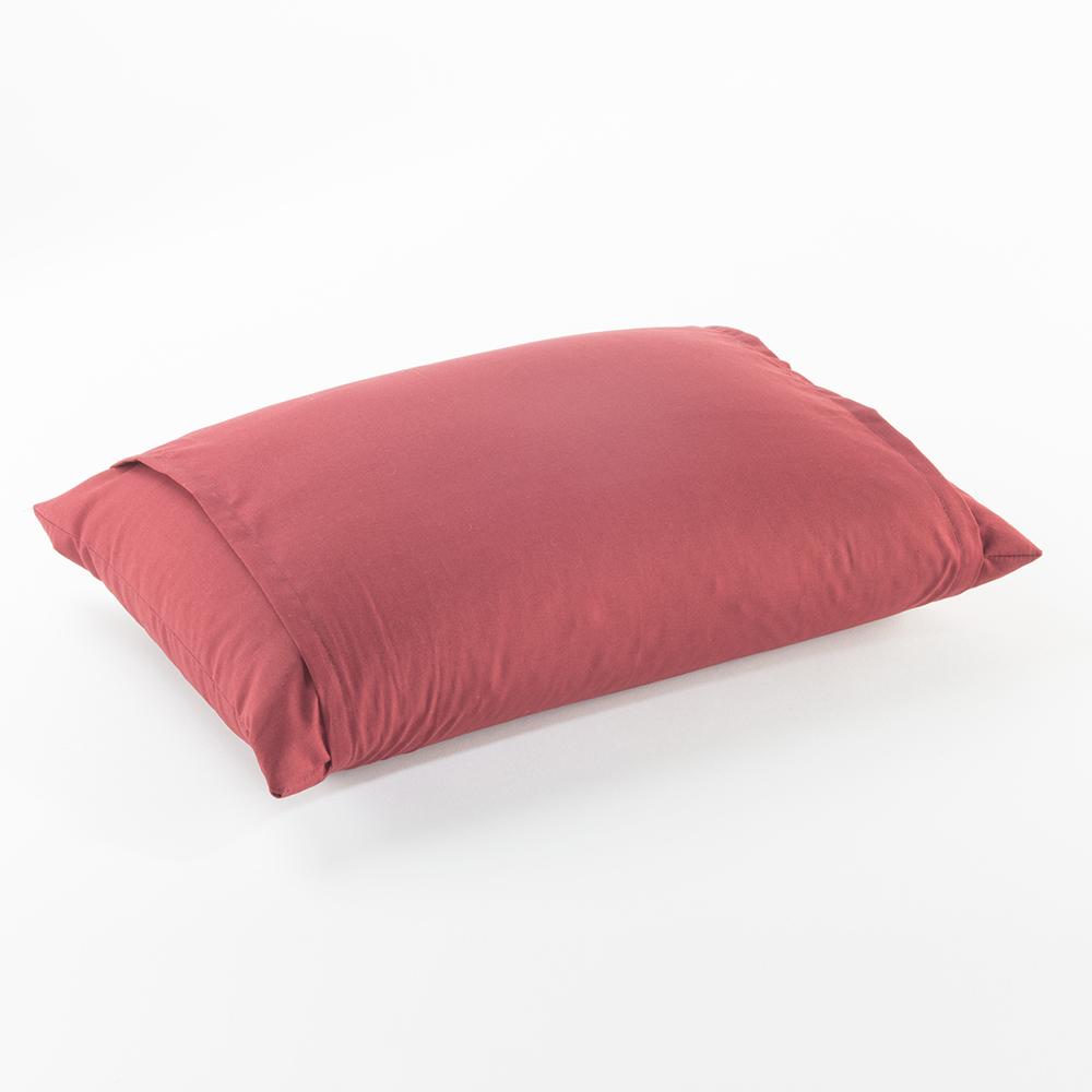 J-Life Burgundy Buckwheat Hull Pillow_Pillows & Shams