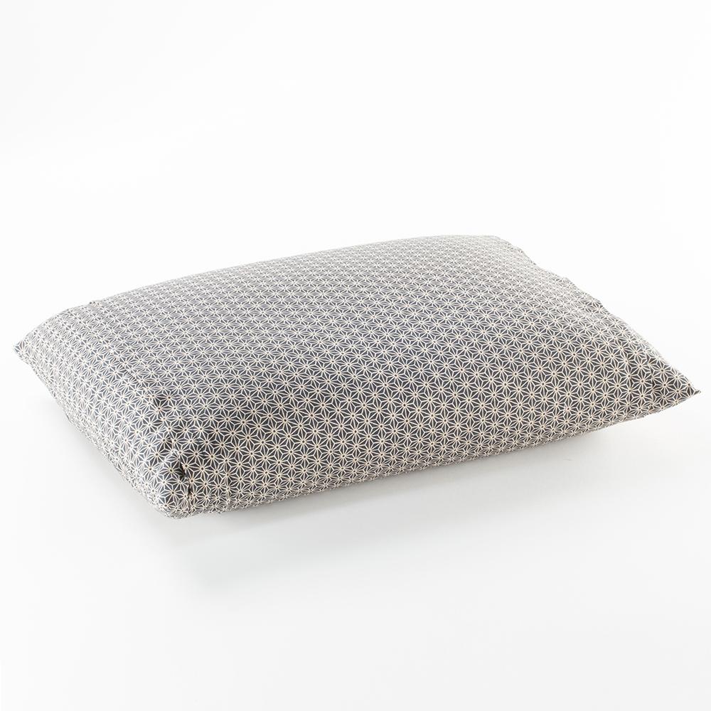 J-Life Asa No Ha Black #2 Buckwheat Hull Pillow_Pillows & Shams