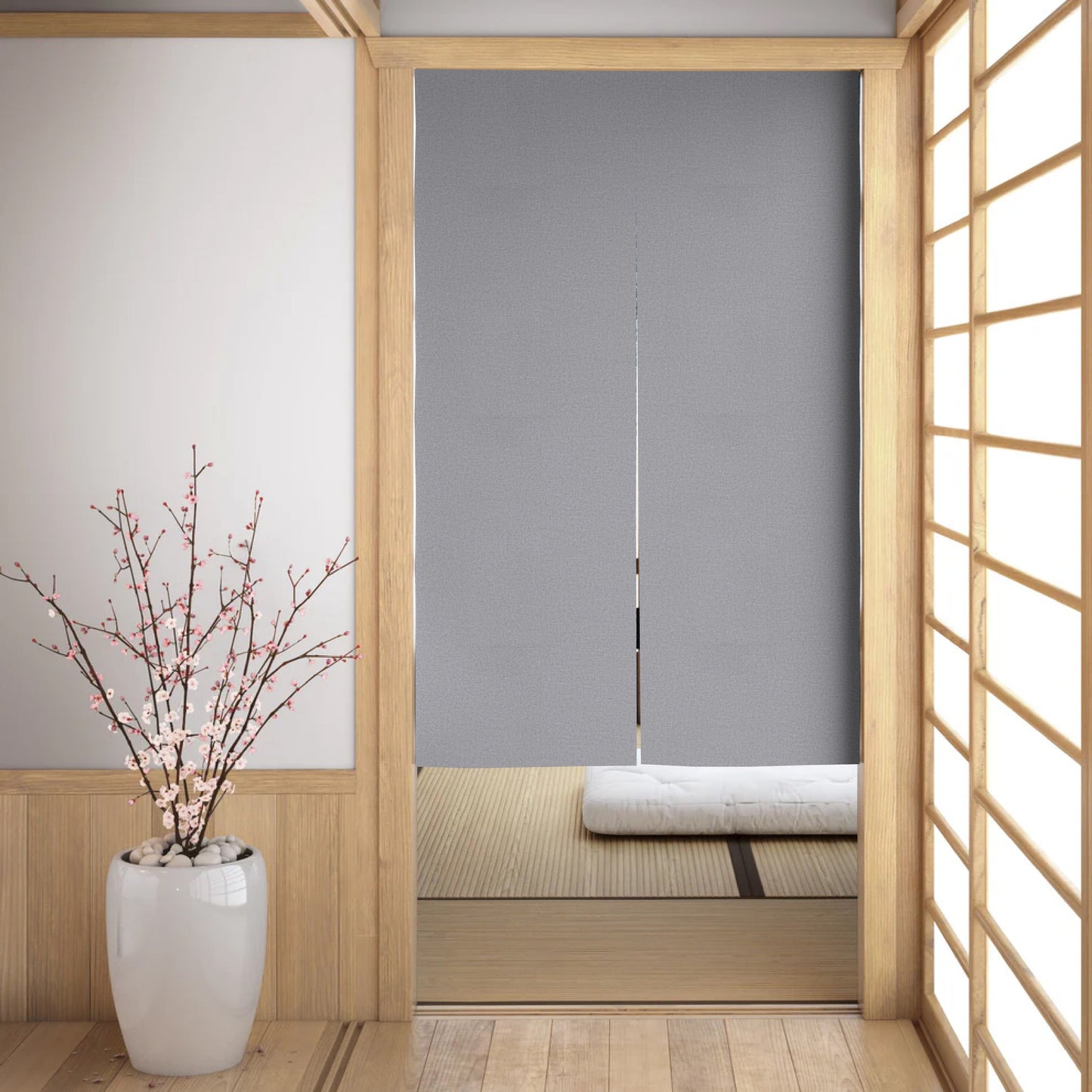 Ainezu Gray Noren Japanese Door Curtain