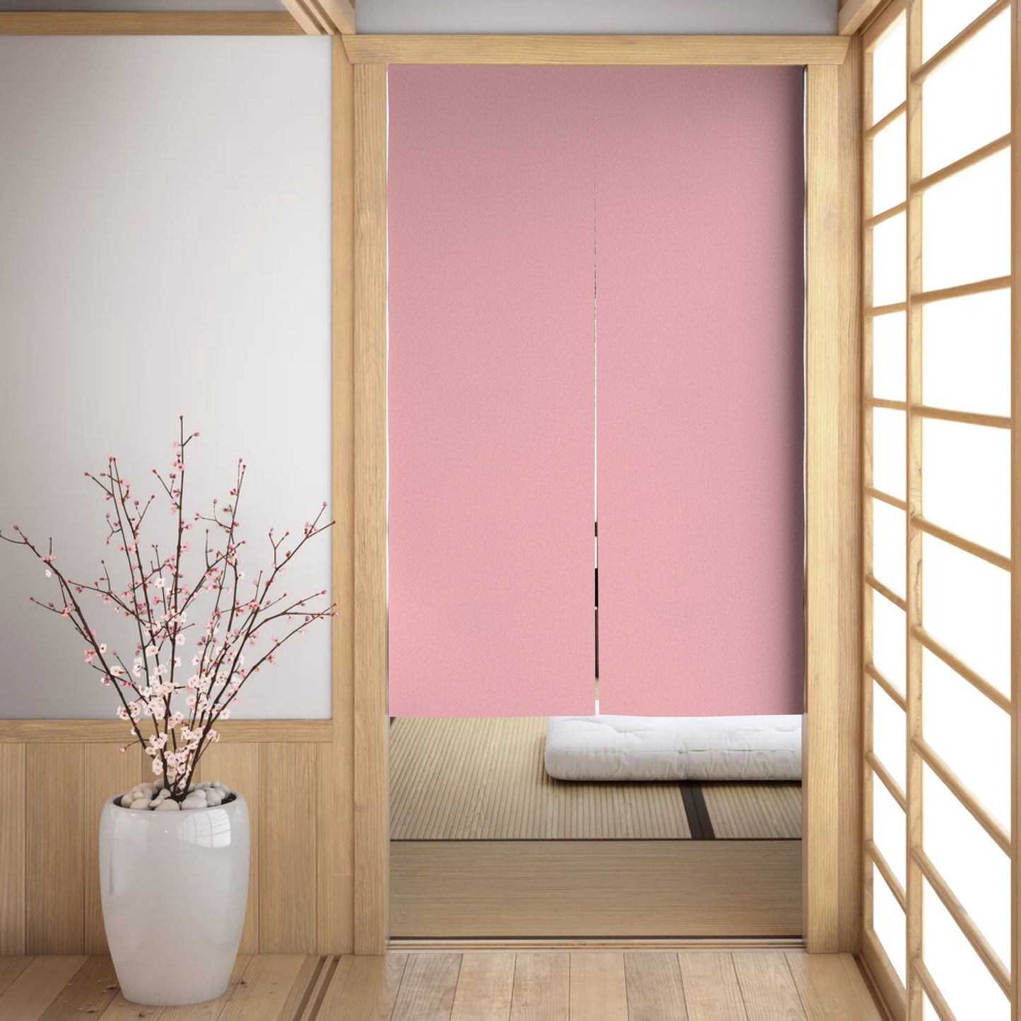 Shiso Pink Noren Japanese Door Curtain