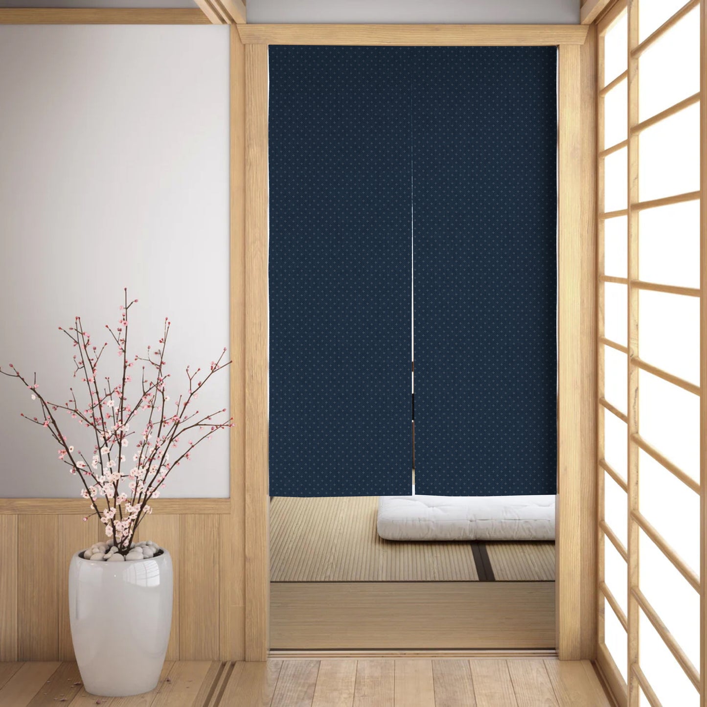 Aizome Navy Noren Japanese Door Curtain