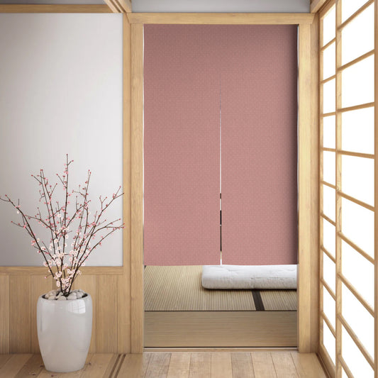 Akebono Pink Noren Japanese Door Curtain