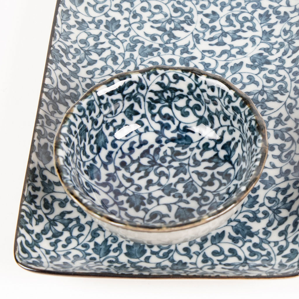 Sushi Set For Two: Floral Pattern