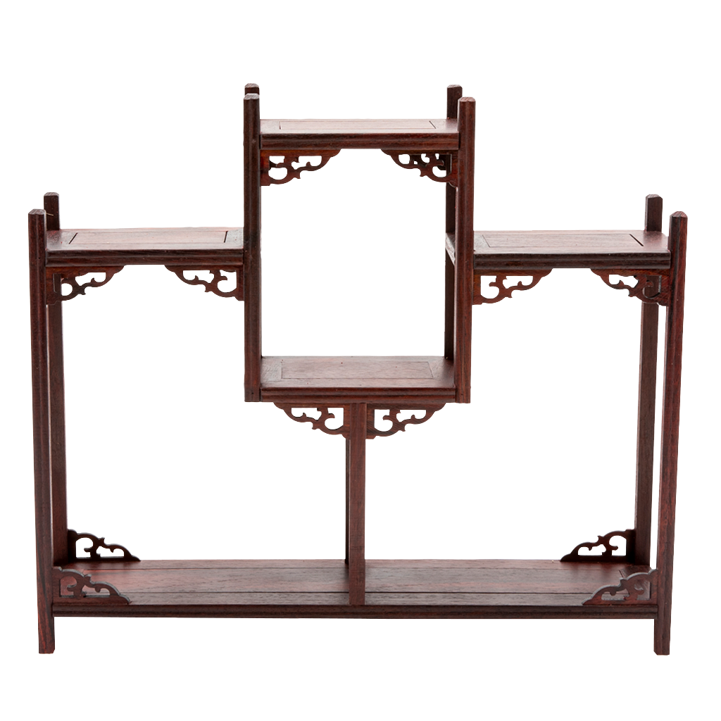 Ornate Rosewood Shelves - Symmetrical