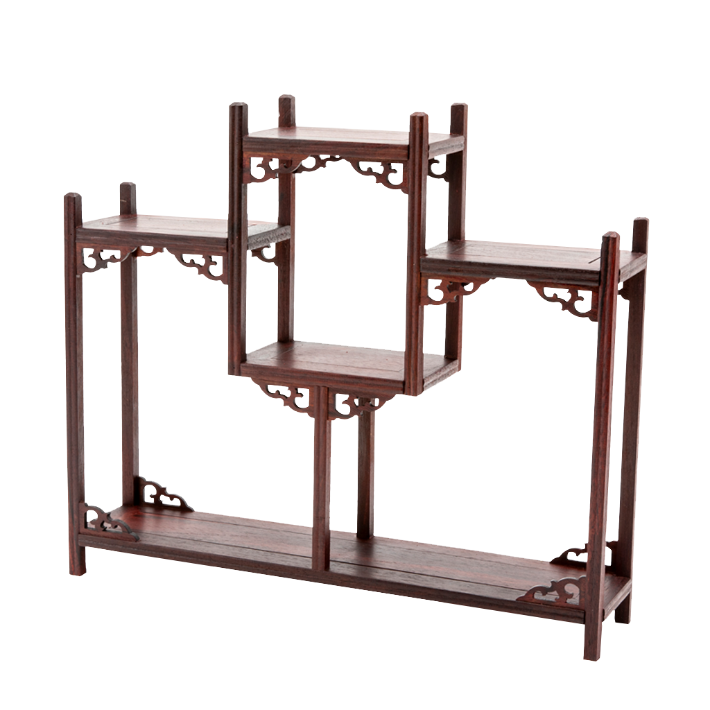 Ornate Rosewood Shelves - Symmetrical