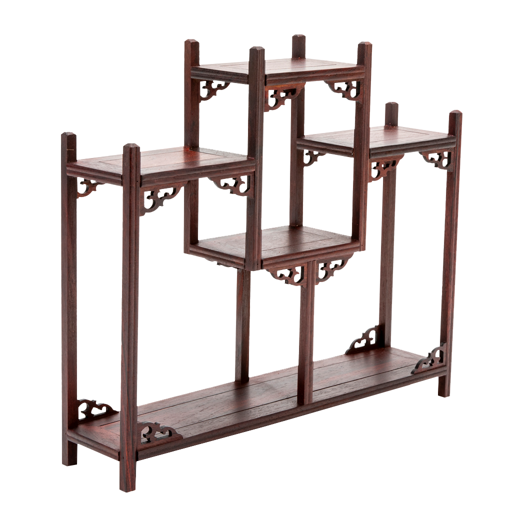 Ornate Rosewood Shelves - Symmetrical