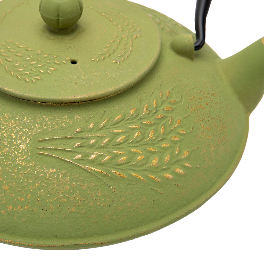 Green Cast Iron Teapot