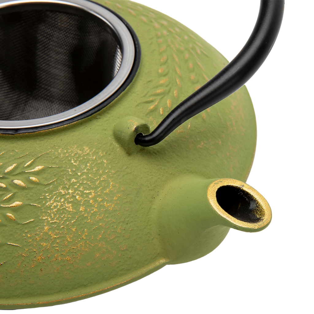 Green Cast Iron Teapot