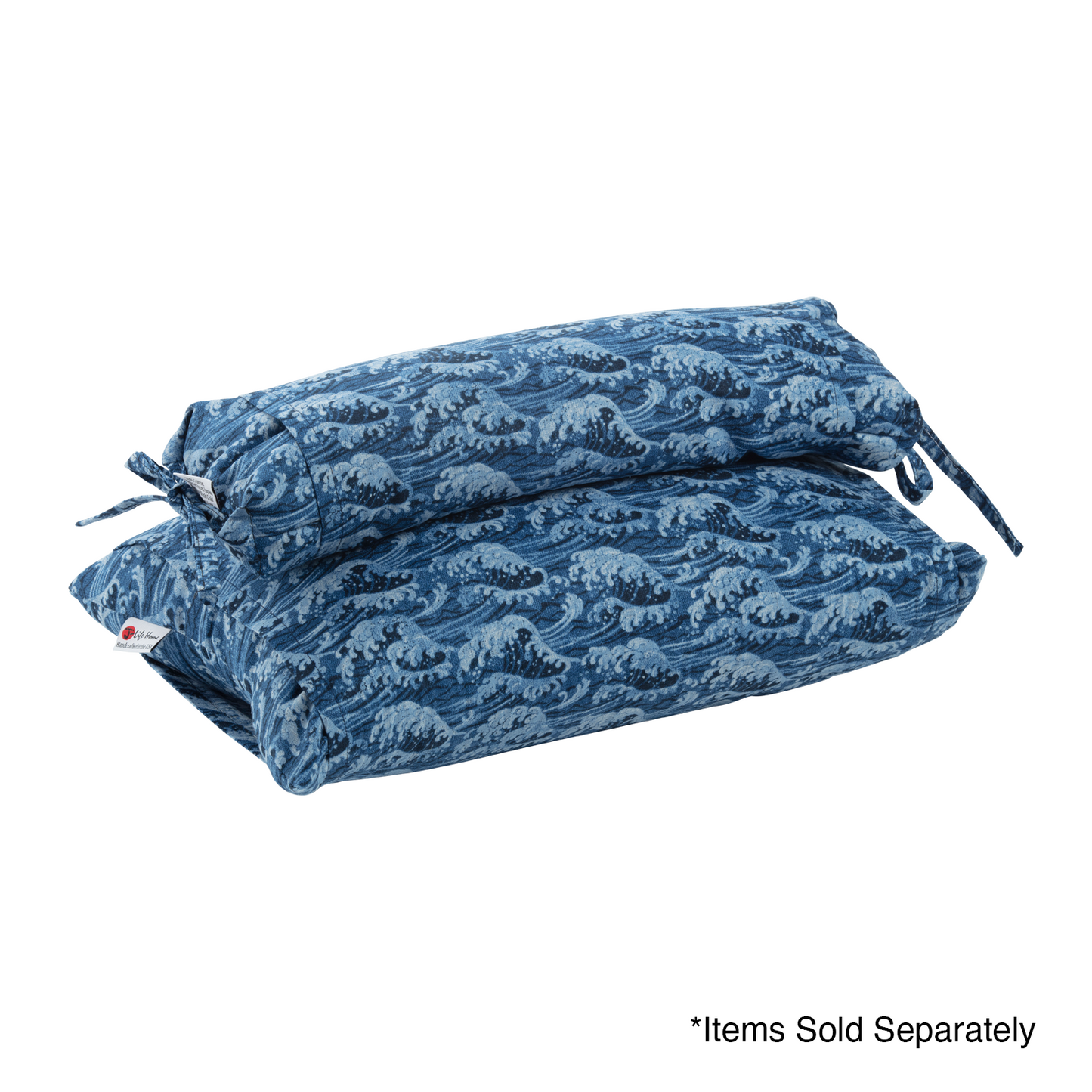 J-Life Tidal Wave Blue Buckwheat Hull Pillow