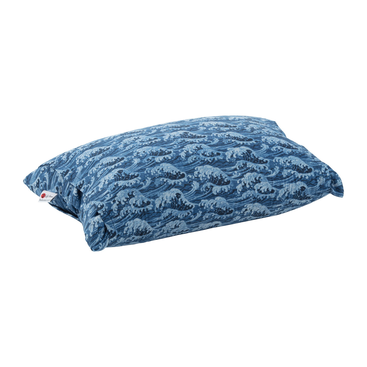 J-Life Tidal Wave Blue Buckwheat Hull Pillow_Pillows & Shams