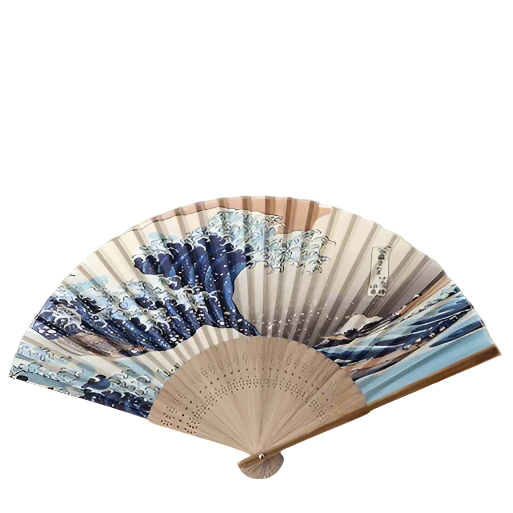 Folding Hand Fan: The Great Wave