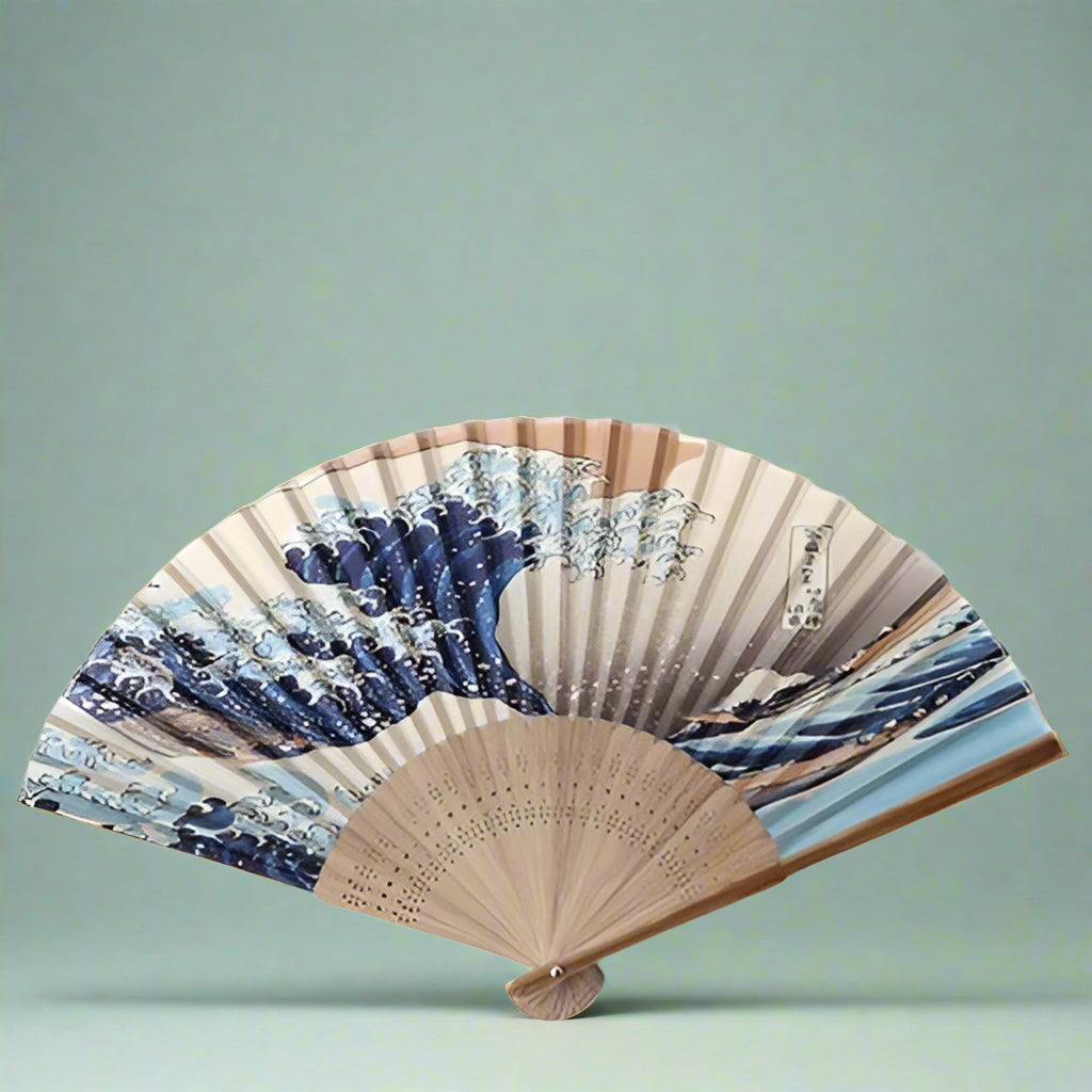 Folding Hand Fan: The Great Wave