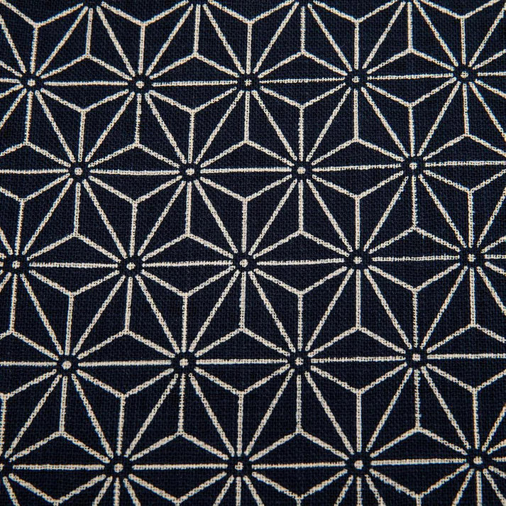 J-Life Asa No Ha Navy #1 Buckwheat Hull Pillow