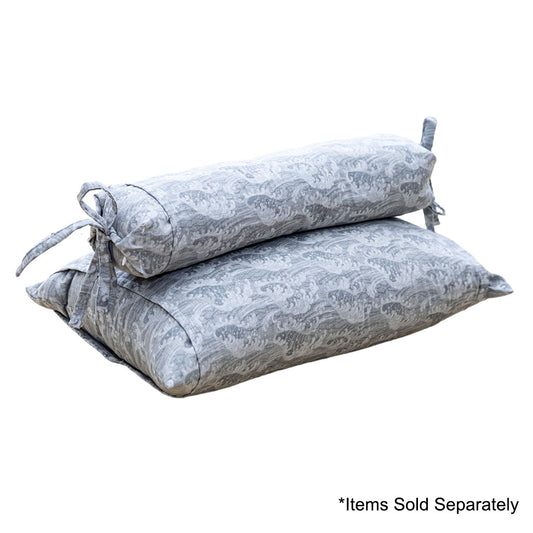 J-Life Tidal Wave Gray Buckwheat Hull Pillow - COVER ONLY