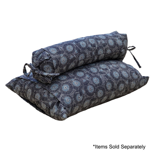 J-Life Higasa Navy Buckwheat Hull Pillow - COVER ONLY