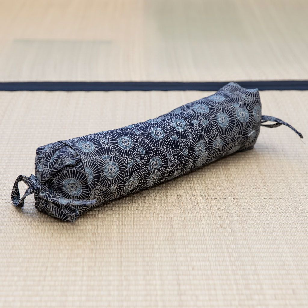 J-Life Higasa Navy Buckwheat Hull Pillow - COVER ONLY