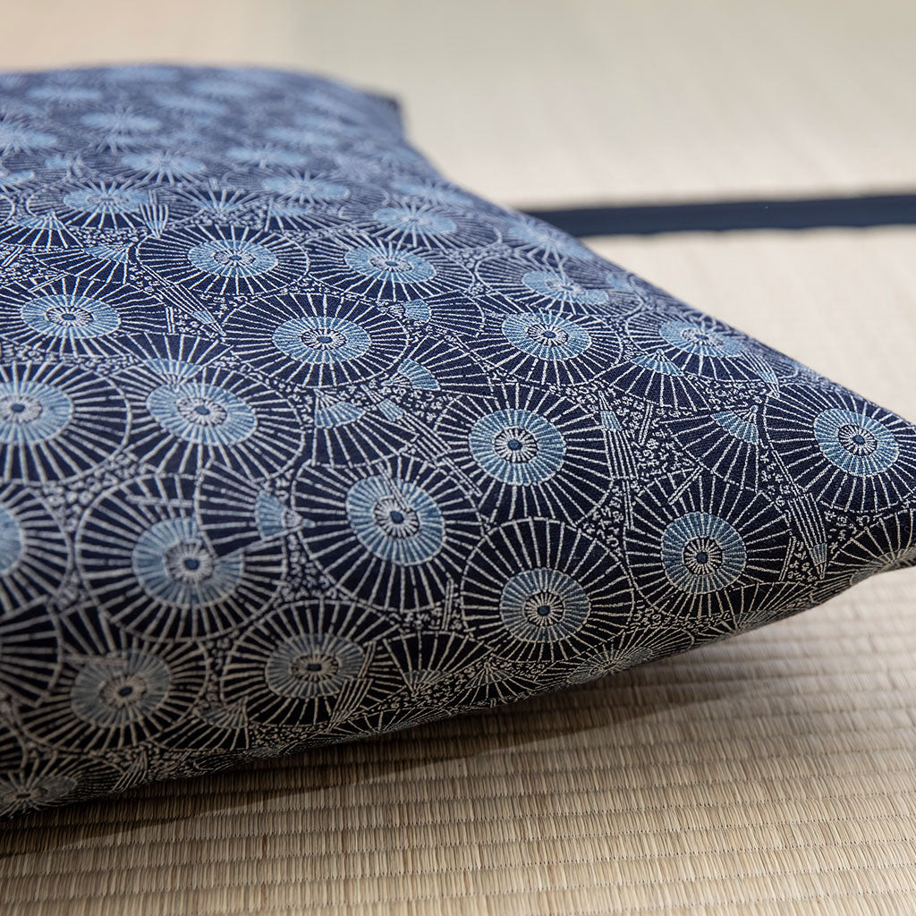 J-Life Higasa Navy Zabuton Floor Pillow