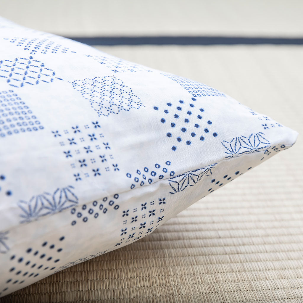 J-Life Igo White Buckwheat Hull Pillow - COVER ONLY