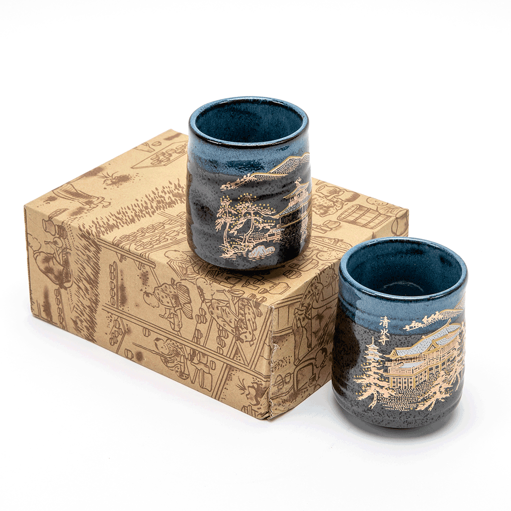 J-Life Japanese Tea Cup Set - Temple Indigo