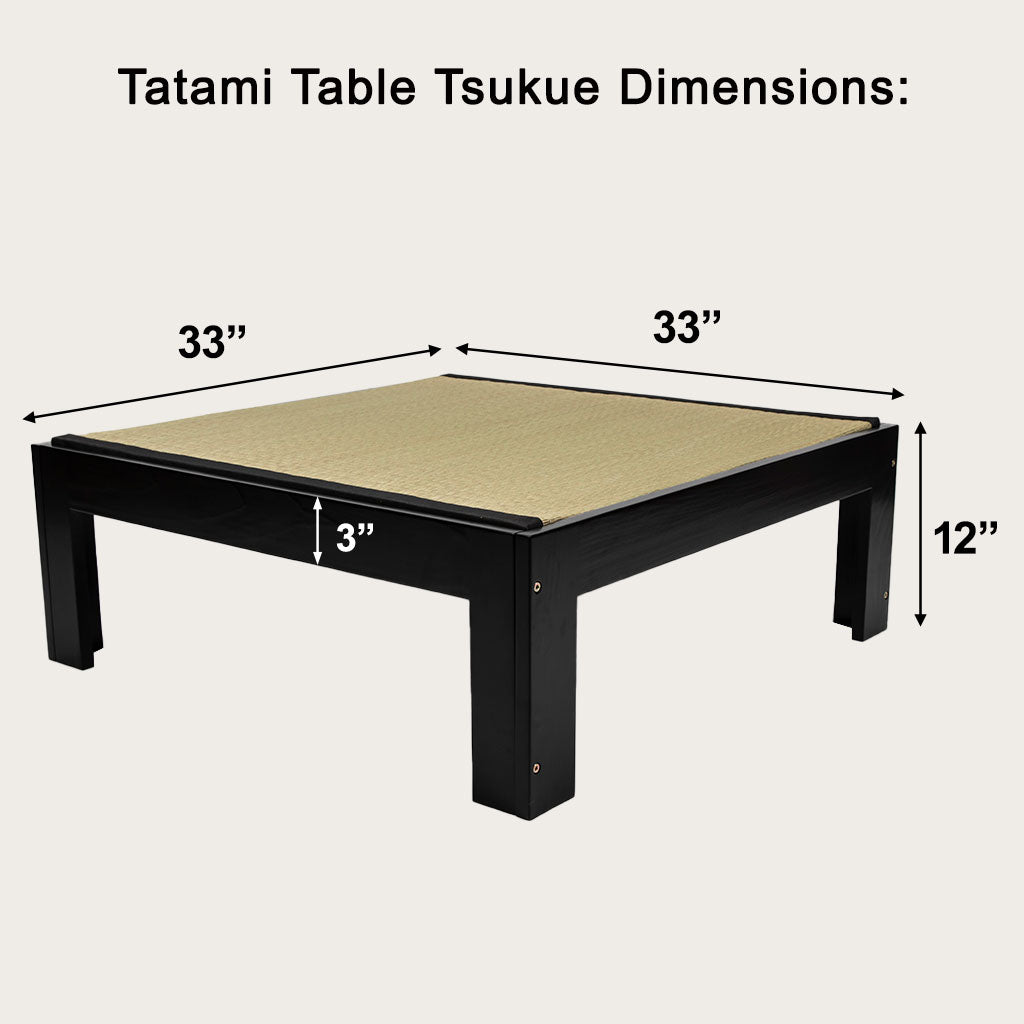 Chabudai Zabuton Tatami Table: Japanese Table Set