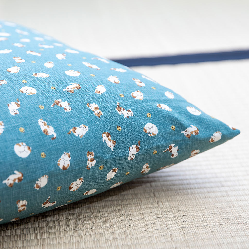 J-Life Koneko Blue Zabuton Floor Pillow