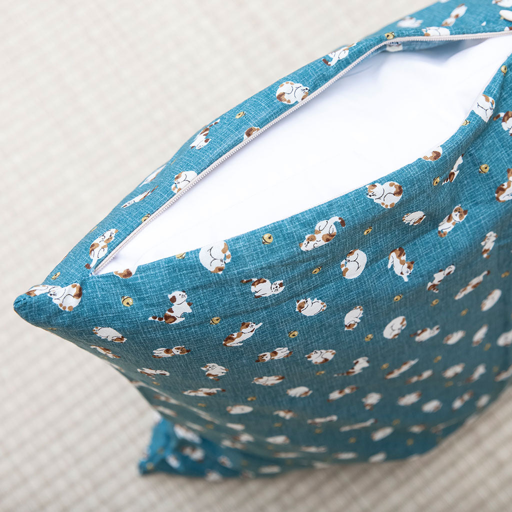 Koneko Blue Throw Pillow