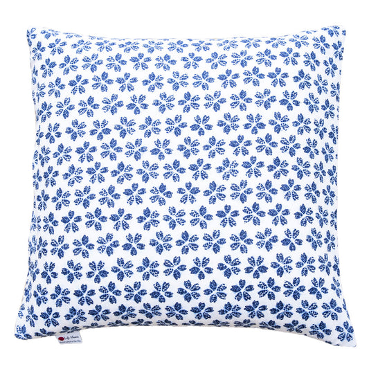 Plum Blossom Navy Throw Pillow