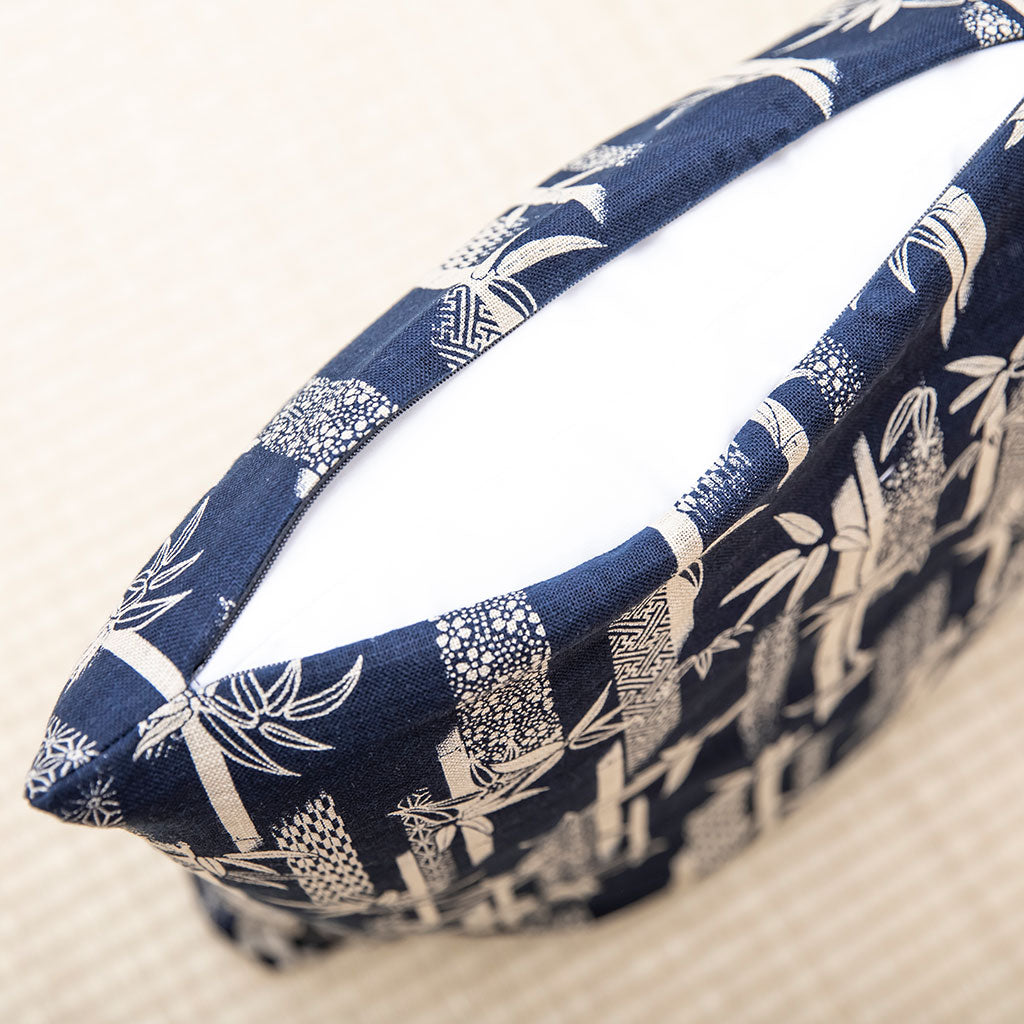 Takenomori Navy Throw Pillow
