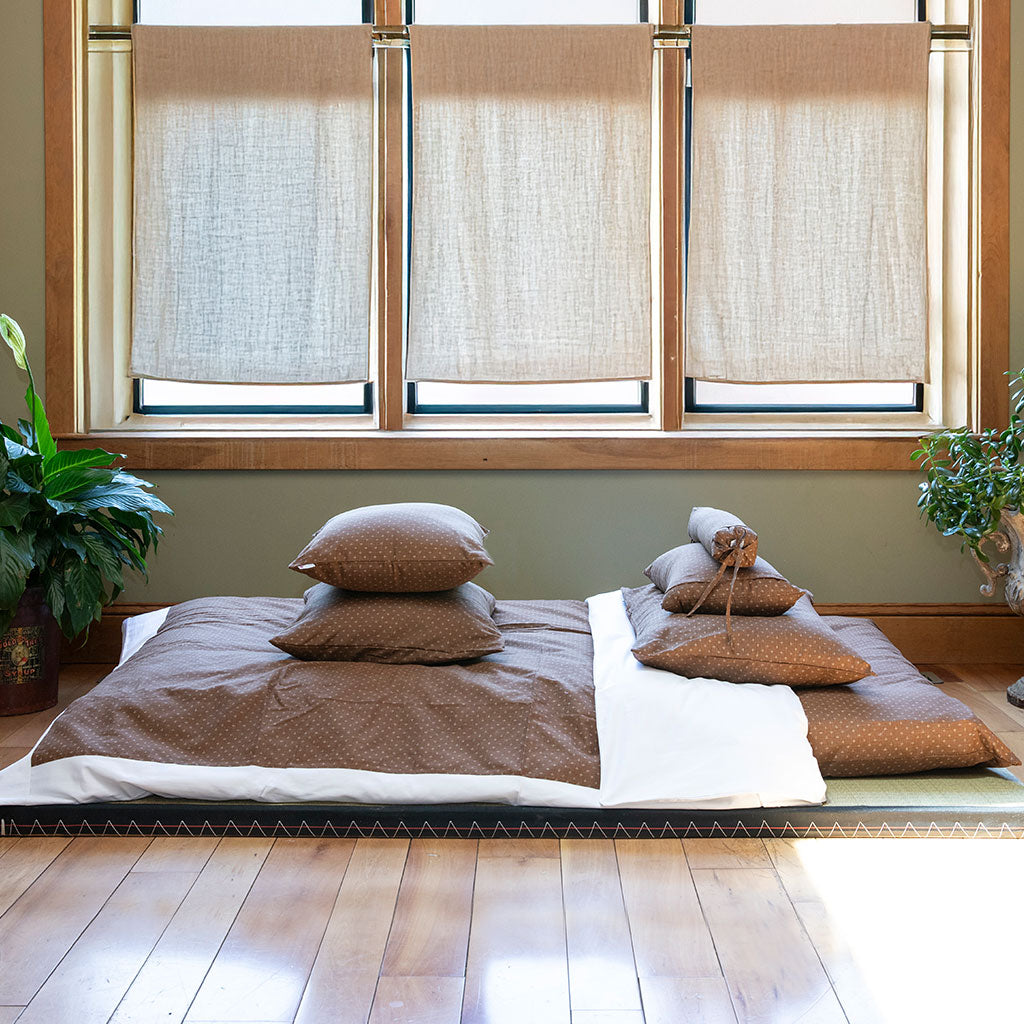J-Life Kurumi Brown Zabuton Floor Pillow