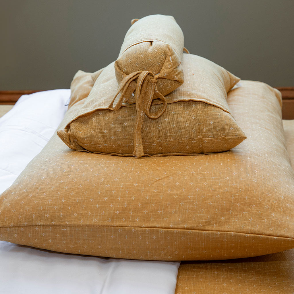 J-Life Kin Gold Buckwheat Hull Pillow - COVER ONLY