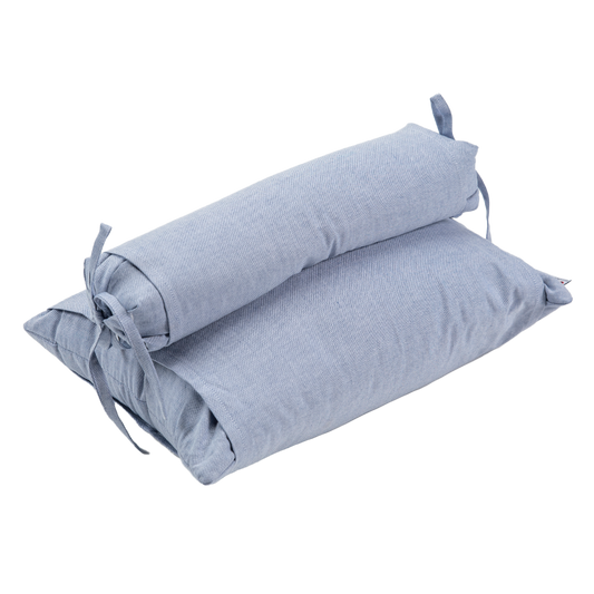 J-Life Mizuiro Blue Buckwheat Hull Pillow - COVER ONLY