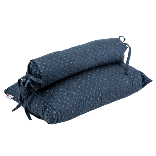 J-Life Aizome Navy Buckwheat Hull Pillow