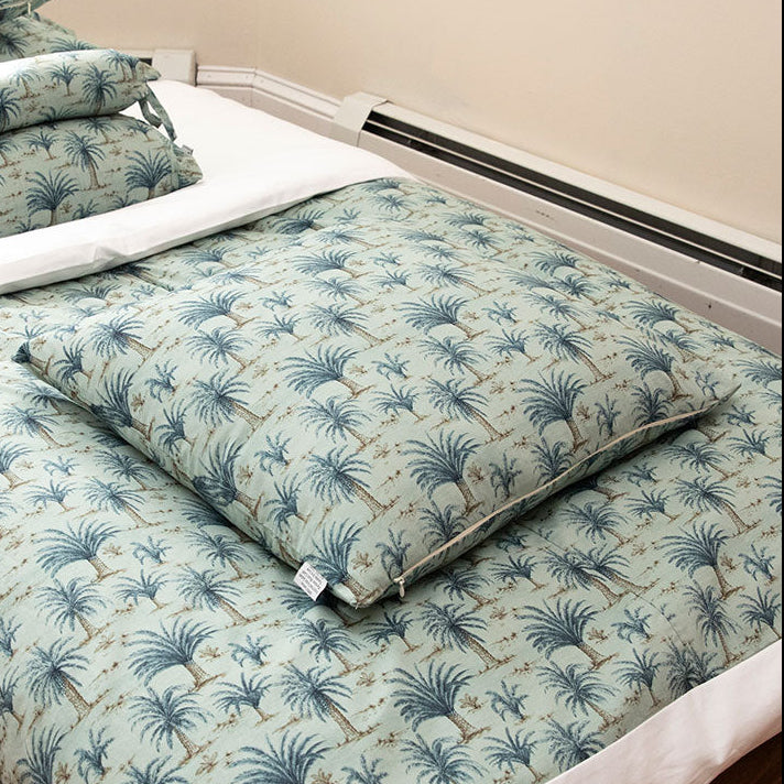J-Life Umi Green Palm Zabuton Floor Pillow - COVER ONLY