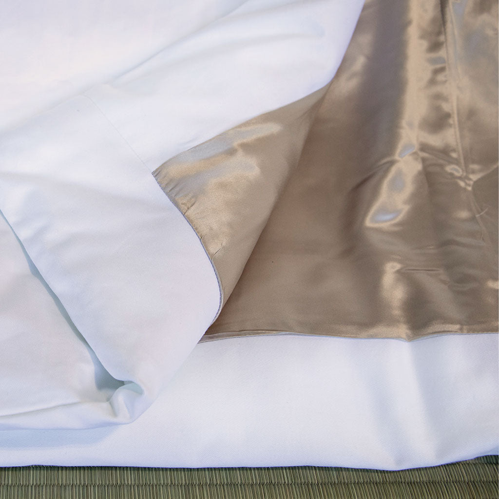 J-Life Shiruku Silk Champagne Custom Kakefuton with Removable Cover