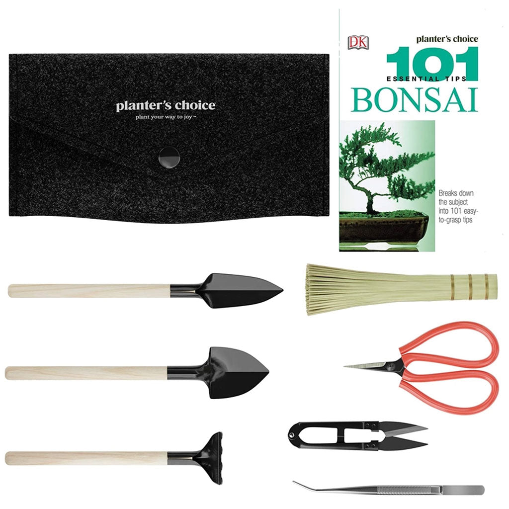 Bonsai Care Kit with Tools & Guidebook