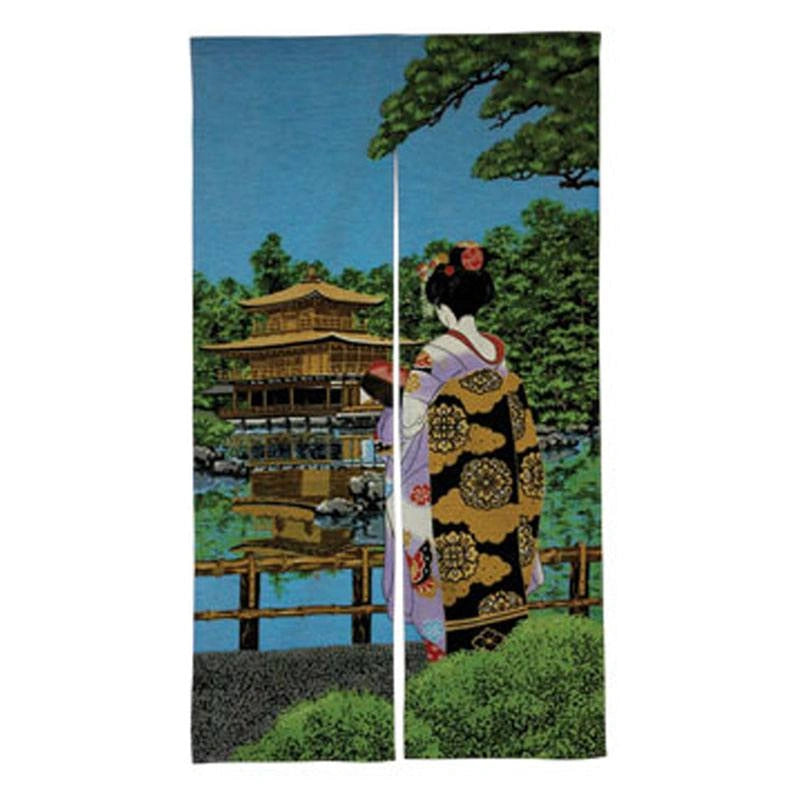 Temple Gazing Graphic Noren Japanese Door Curtain