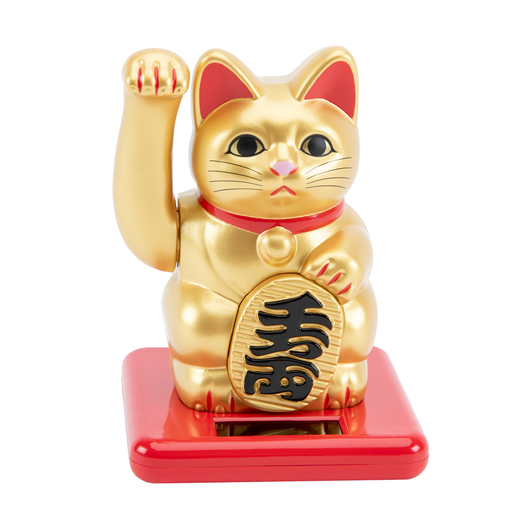 Waving Cat: Solar-Powered Maneki Neko