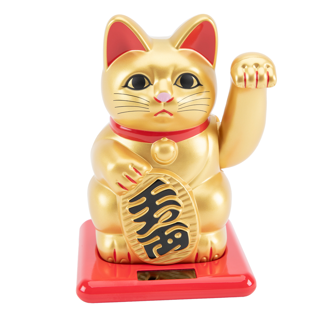 Waving Cat: Solar-Powered Maneki Neko