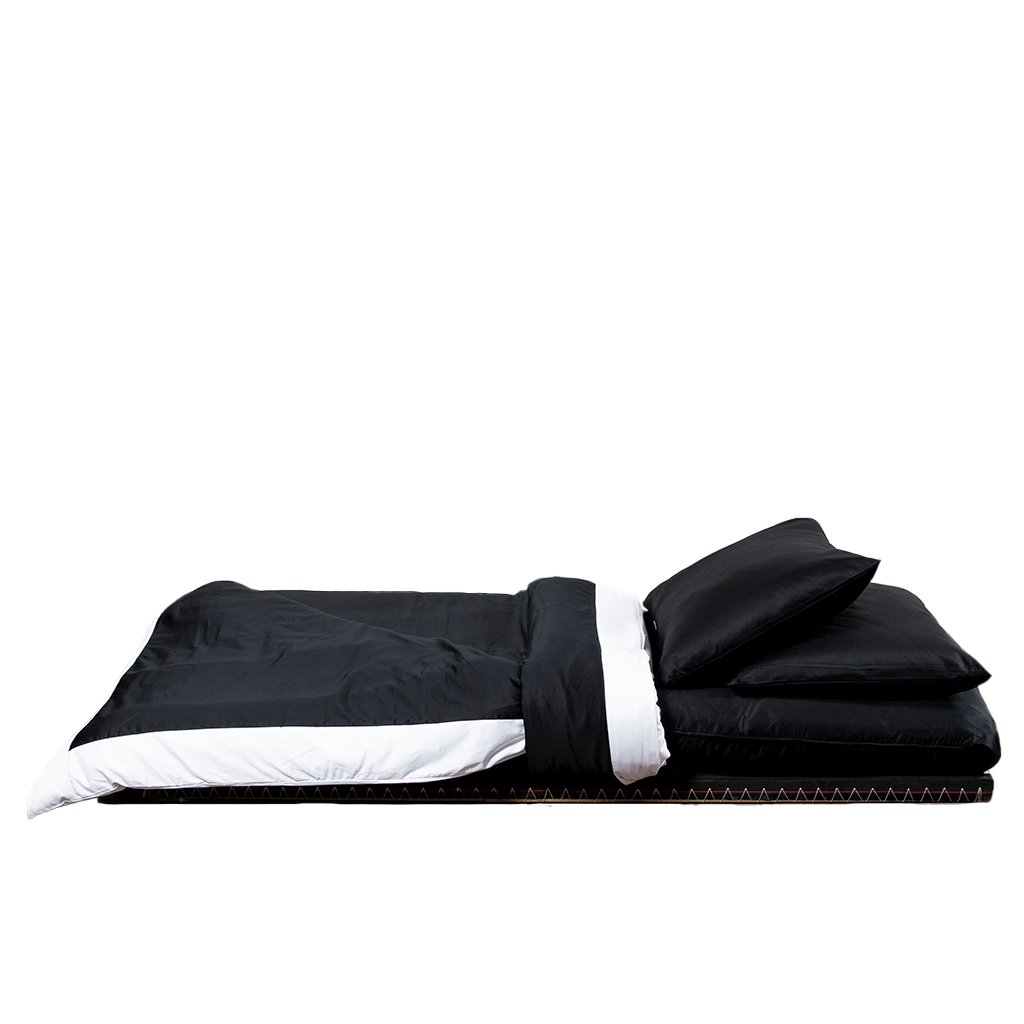 Complete Shikifuton Tatami Mat Bundle - Black Ultra Sateen