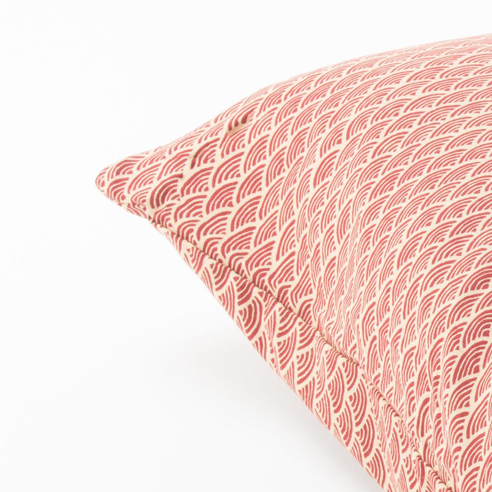 J-Life Nami Red Zabuton Floor Pillow_Pillows & Shams