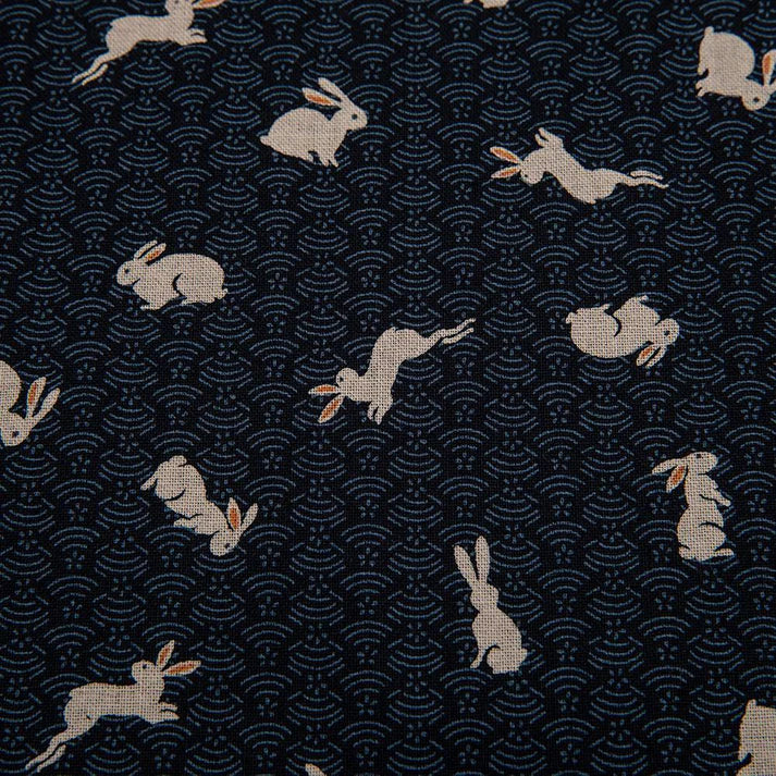 J-Life Usagi Navy Buckwheat Hull Pillow