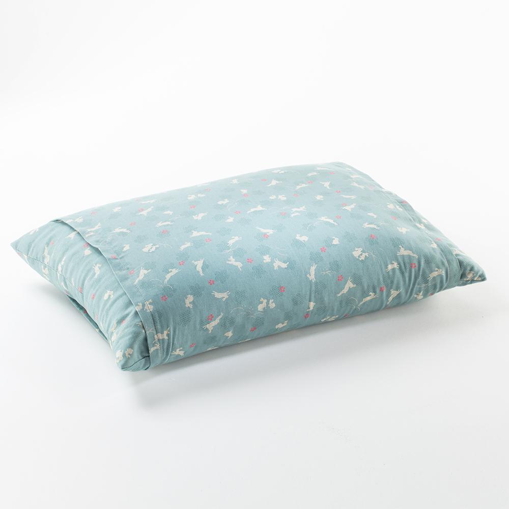 J-Life Usagi Sky Blue Buckwheat Hull Pillow_Pillows & Shams