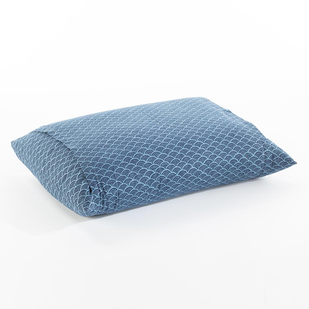J-Life Nami Blue Buckwheat Hull Pillow_Pillows & Shams