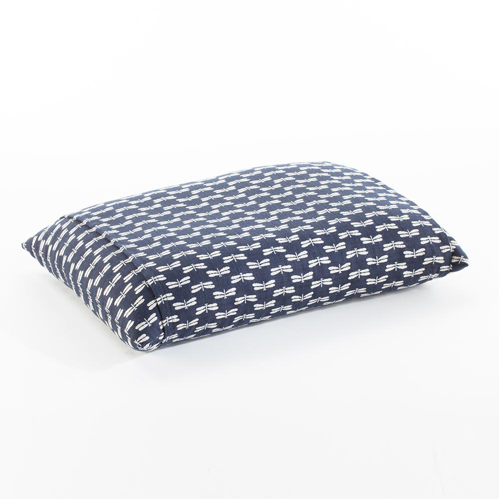 J-Life New Tombo Navy Buckwheat Hull Pillow_Pillows & Shams