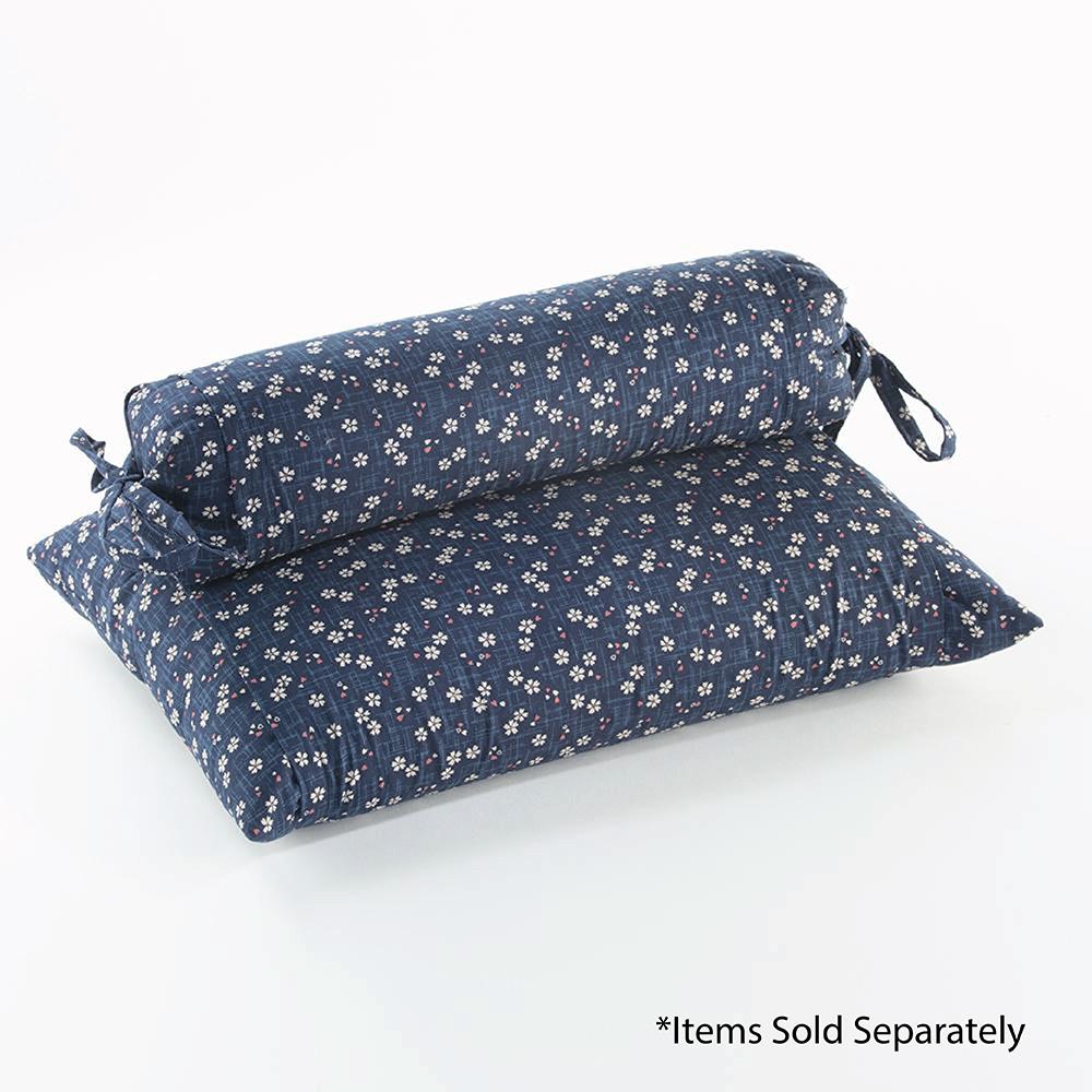 J-Life Sakura Navy Buckwheat Hull Pillow